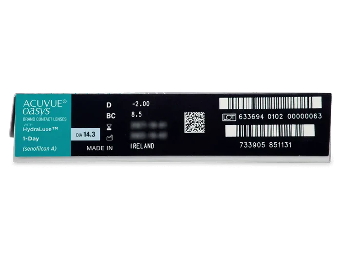 Oasys 1-Day with Hydraluxe Clear Contact Lenses - Pack of 90