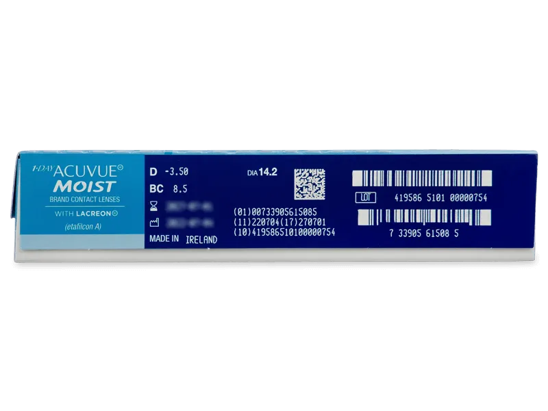 Acuvue Moist with LACREON Contact Lenses - Daily- Pack OF 90