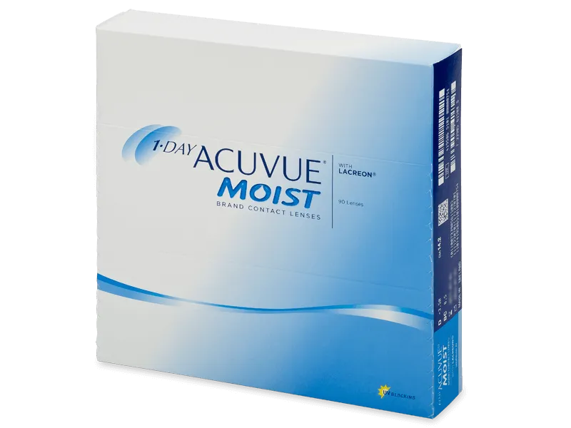 Acuvue Moist with LACREON Contact Lenses - Daily- Pack OF 90