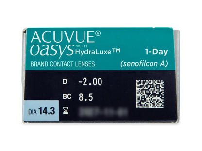 Oasys 1-Day with Hydraluxe Clear Contact Lenses - Pack of 30