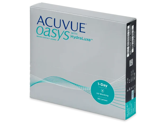 Oasys 1-Day with Hydraluxe Clear Contact Lenses - Pack of 90