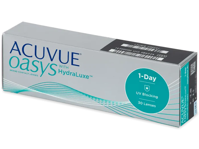 Oasys 1-Day with Hydraluxe Clear Contact Lenses - Pack of 30